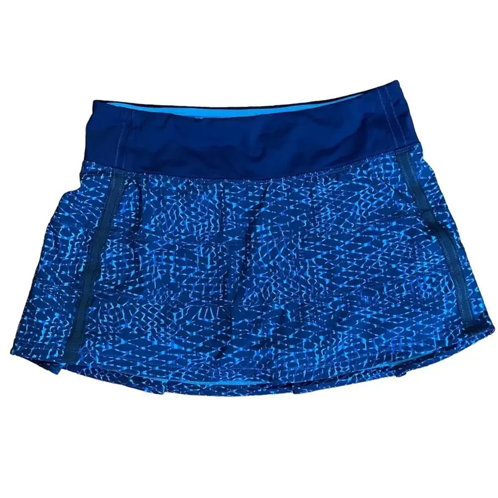 Lululemon Pace Rival Skirt II Samba Snake Hero Blue Size 4